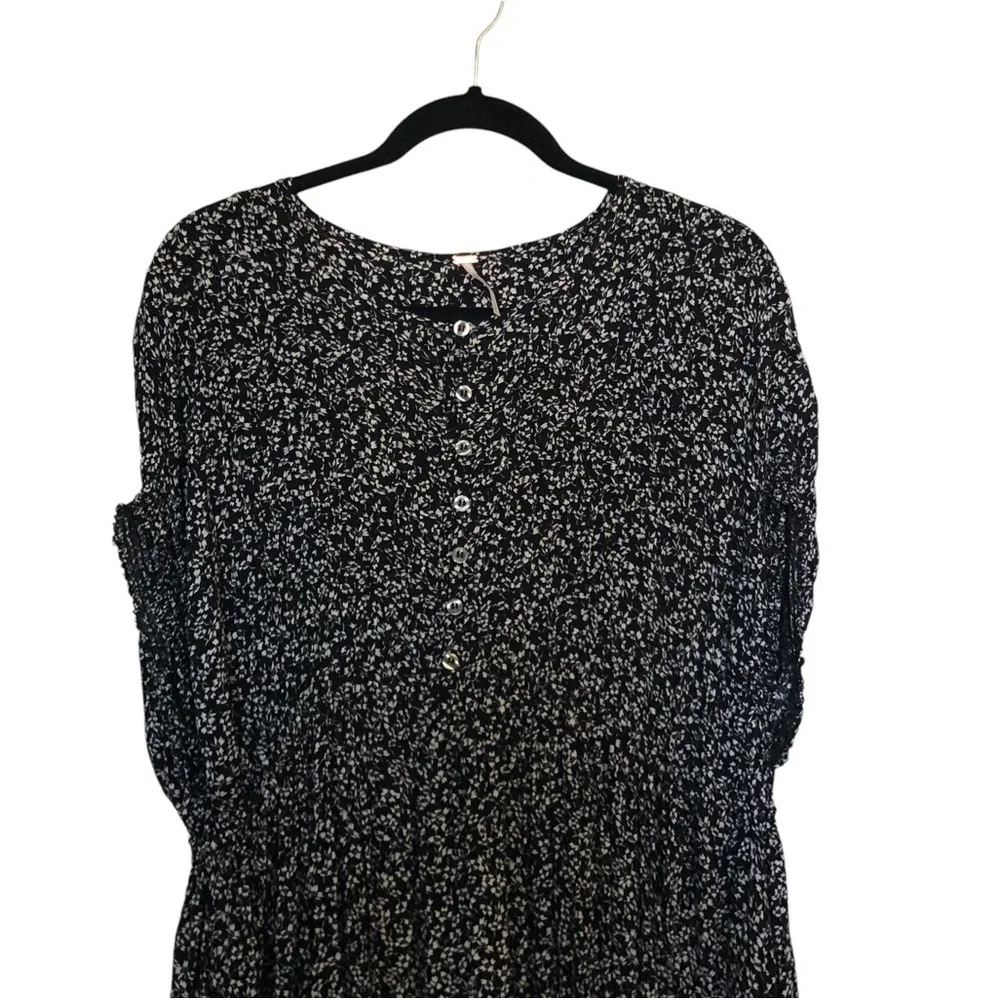 Free People One Fine Day Mini Dress in Black Combo